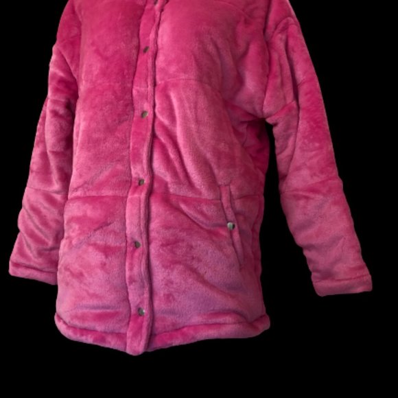 Diffuse Velvet Puffer Jacket Color Pink Size US 2 - Picture 2 of 4
